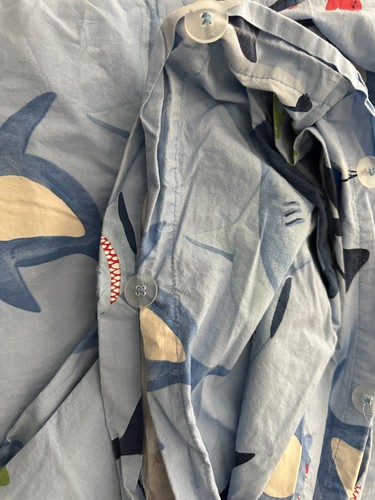Pottery Barn Kids Blue Shark Twin Duvet Cover - Picture 4 of 5