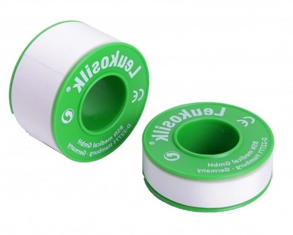 1 Rolle Leukosilk ohne Schutzring 1,25cm x 9,2 m weiß Seidenpflaster Silk BSN