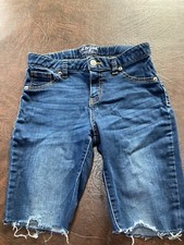 Girls Size 12 CAT  JACK Super Skinny Jean Shorts Bermuda Distressed