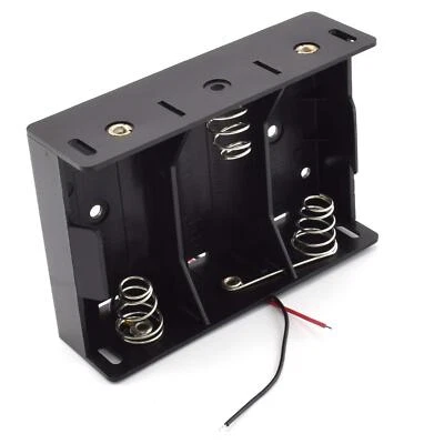 3 Slot D Cell Battery Holder 45V D Size Battery Case Box with Wire Leads Lot