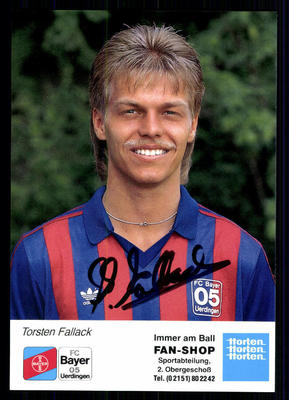 Torsten Fallack Autogrammmkarte Bayer Uerdingen 1989-90 Original Sign+A 94099