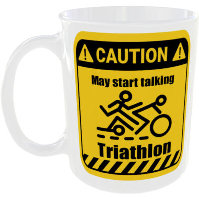 TRIATHLON TASSE LUSTIG VORSICHT GESCHENK MEINE TASSE SPRECHEN SCHWIMMEN LAUFEN RADFAHREN SCHWIMMEN LAUFEN
