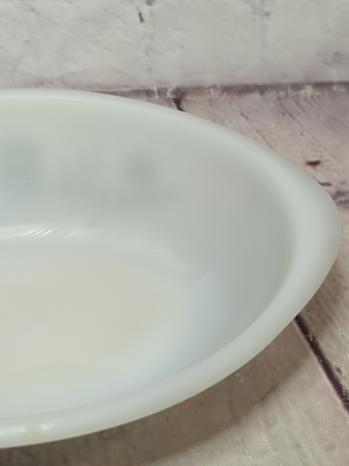 Vintage Glasbake J235 1 Qt. 10" Oval Green Daisy Milk Glass Casserole Dish 