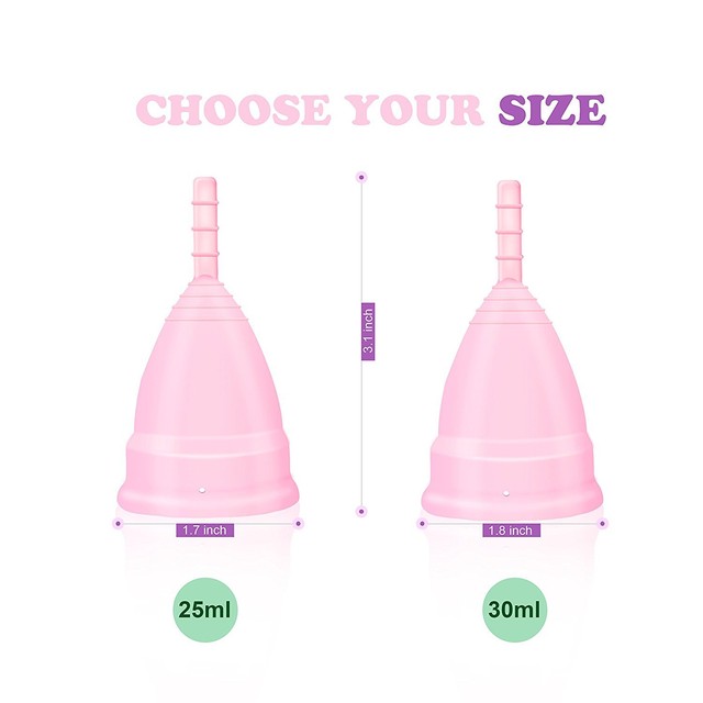 2 Pcs Menstrual Cups Pre Childbirth Soft Period Cup Alternative Tampons