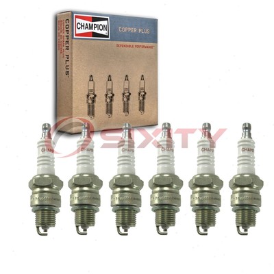 6 pc Champion Copper Plus Spark Plugs for 1965-1967 Jeep J-3600 3.8L L6 ji