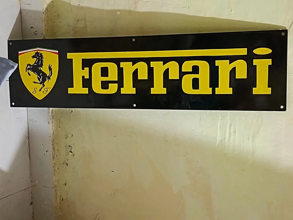 Ferrari Rare Porcelain Enamal Heavy Metal 36 inches Double Side - Image 2 of 2