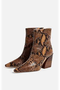 topshop snakeskin ankle boots