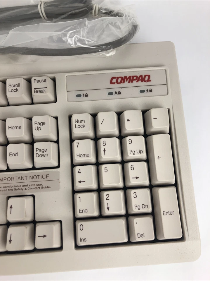 Vintage Compaq Computer Keyboard Mini 6 Pin RT6656TW Wired Computer Keyboard NEW - Image 3 of 4