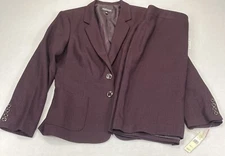 NWT John Meyer Collection Purple Check Lined Skirt Suit (Retail $260) Women’s 12