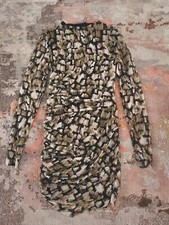 NWT Zara Size S Ruched Mini Dress Long Sleeve 5039/809