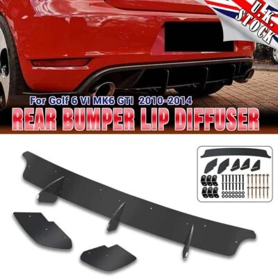 BETTERTIME11 UK Rear Blade Fin Diffuser Side Splitters Spoiler Body Kit For Golf 6 VI MK6 GTI