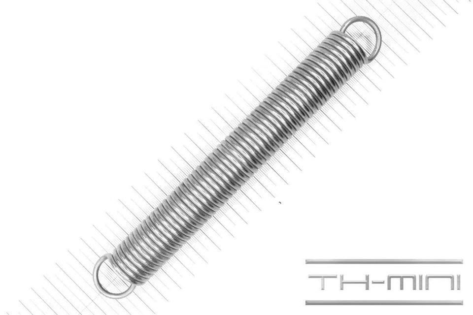 GUTEKUNST FEDERN Zug-Feder 3mm Haken Öse 24x193mm 29,3kg Spiral Edel-stahl rostfrei Metall