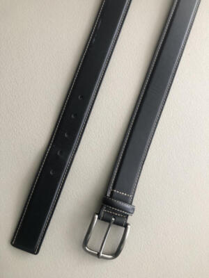 ROUNDTREE YORKE NWOT Men's Black Leather Casual Dress - Main Image