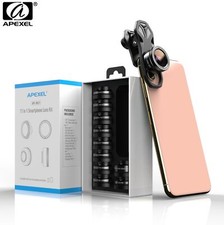 APEXEL 11in1 Cell Phone Camera Lens Kit Macro Wide Angle CPL for iPhone Android