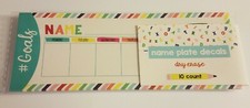 NEW Horizon Group USA Name Plate Decals Dry Erase 10 Count
