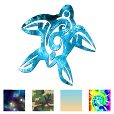 Sea Turtle Hawaiian - Vinyl Decal Sticker - Multiple Patterns & Sizes - ebn701