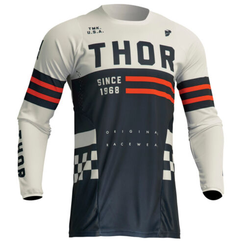 Thor 2024 Youth Pulse Combat Offroad Jersey Pant Combo Midnight/White/Orange - Picture 3 of 13