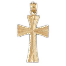 Cross Charm Pendant 14k Gold 3.9 Grams 