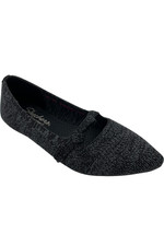 Skechers Cleo Point Vegan Washable Bow Flats Lovely Weather Black US 8.5 --EBZ1-