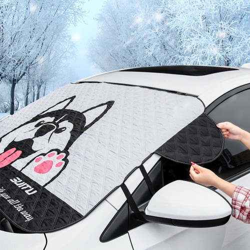 Thicken Heat-insulating Cover Cartoon Snow Cloth Cover Car Accessories Winter - Picture 3 of 7