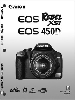 Canon REBEL XSi EOS 450D Digital Camera User Instruction Guide  Manual