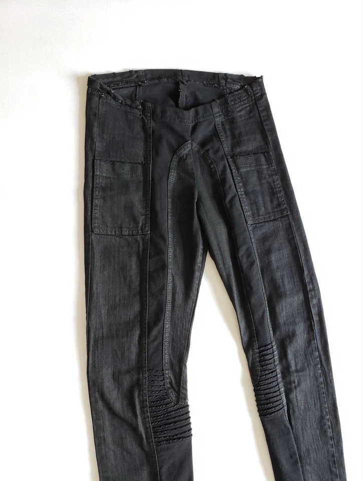 Rick Owens Waxed Moto Denim Size M $650 retail - Image 2 of 4