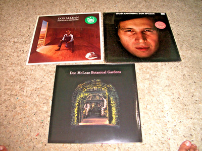Don McLean 3 LP Collection-ALL FACTORY SEALED-Homeless Brother,Botanical, Chain