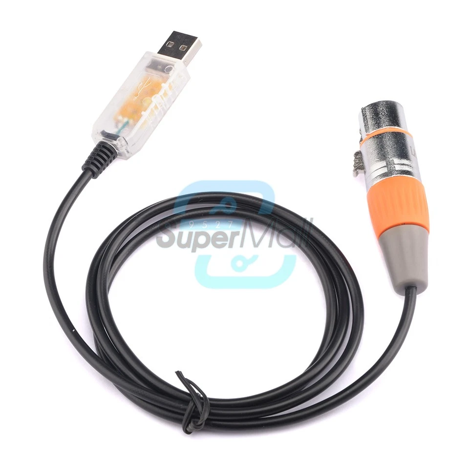USB to DMX Interface Adapter Cable Stage Light PC DMX512 Controller Dimmer DMX - Bild 3 von 4