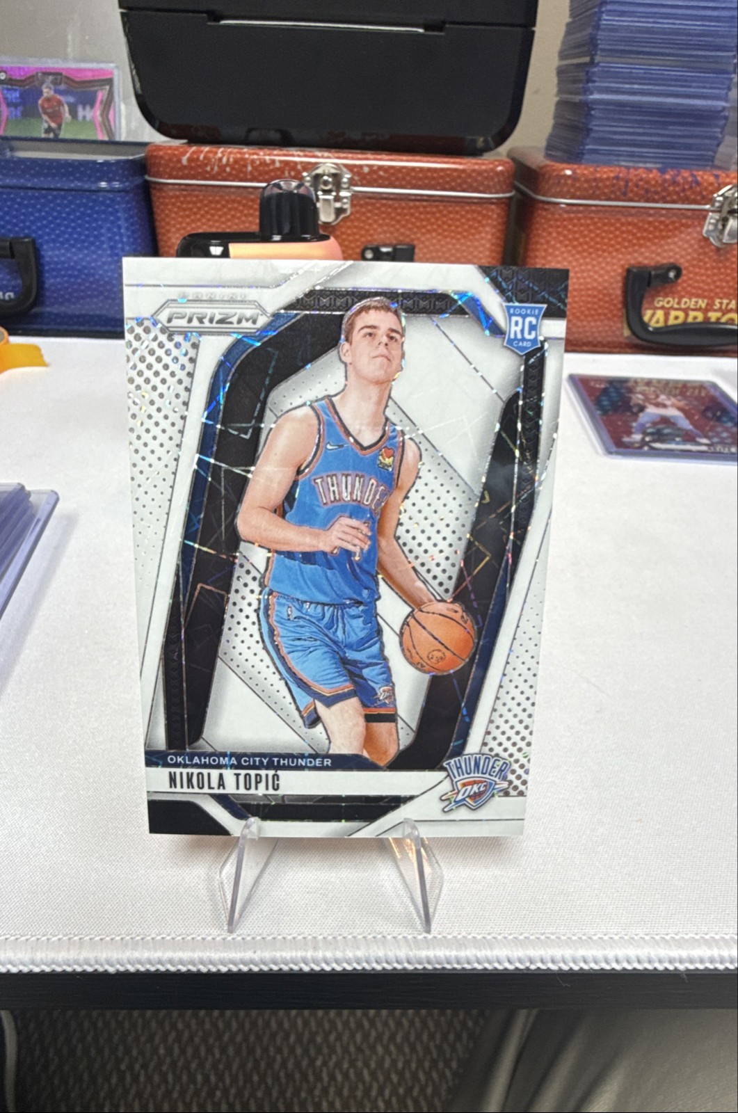2024-25 Panini Prizm - Nikola Topic #230 White Lazer Prizm /275 (RC)
