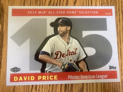 2015 Topps Jumbo 5x7 All Star Selection David Price Tigers /49