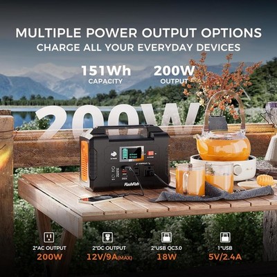 FlashFish 200W 40800mAh Portable Solar Generator for sale online
