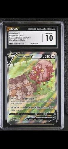 CGC 10 Greedent V (Alternate Full Art) 257/264 Swsh08: Fusion Strike Holo