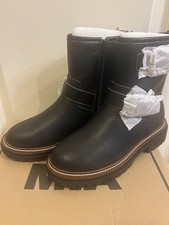 MIA Florence-L Black Leather Faux Fur Lined P...