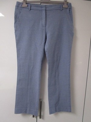 WEEKEND Max Mara Hose Capri Flare Stretch Taschen blau-weiß Gr.44 eher Gr.42