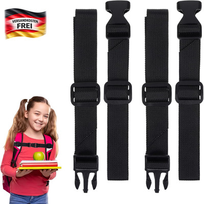 Kinder Rucksack Brustgurt Verstellbar 2er-Set für Schulranzen Sicherheit
