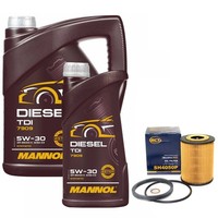 MotoröL Set 5W-30 Api SN/CH-4 6 Liter + ÖLfilter FüR Chevrolet Cruze 2.0 Cdi J30