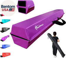 Balance Beam - Folding Floor Gymnastics Equipment for Kids, Non Slip Base - 6 FT