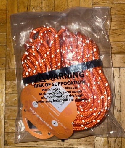 Mighty Paw 30' Long Rope Leash Check Cord- Orange - Picture 2 of 2