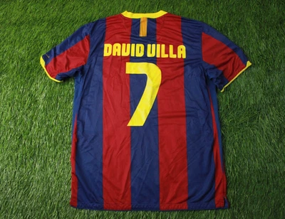 David Villa FC Barcelona International Club Soccer Fan Jerseys for