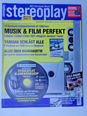 STEREOPLAY 12/02,MAGNAT THX FC 100,R 200,S 300,KEF UNI Q,1,9,PSW 3000,TIVOLI STE