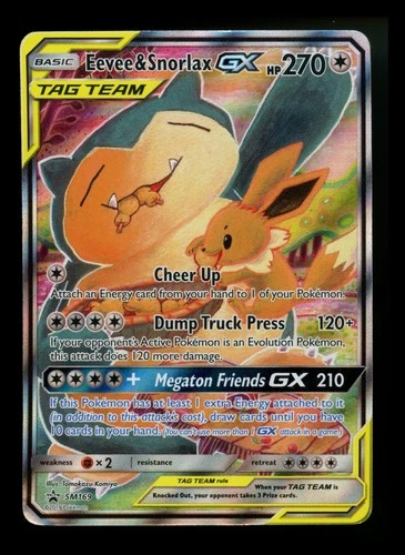 New ListingEevee & Snorlax GX SM169 Black Star Promo 2019 Tag Team Holo Pokémon Card TCG