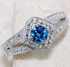 1CT Aquamarine  Topaz 925 Solid Sterling Silver Ring Jewelry Sz 6 UB1-6