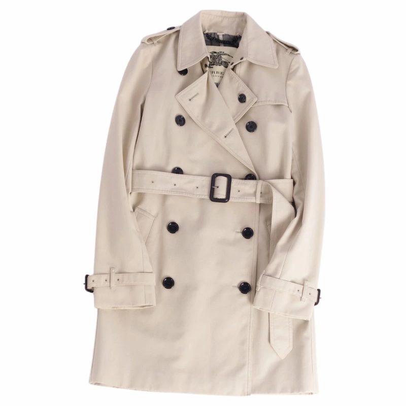 Burberry London Belted Trench Coat in Beige [US Size2/EX] Limited