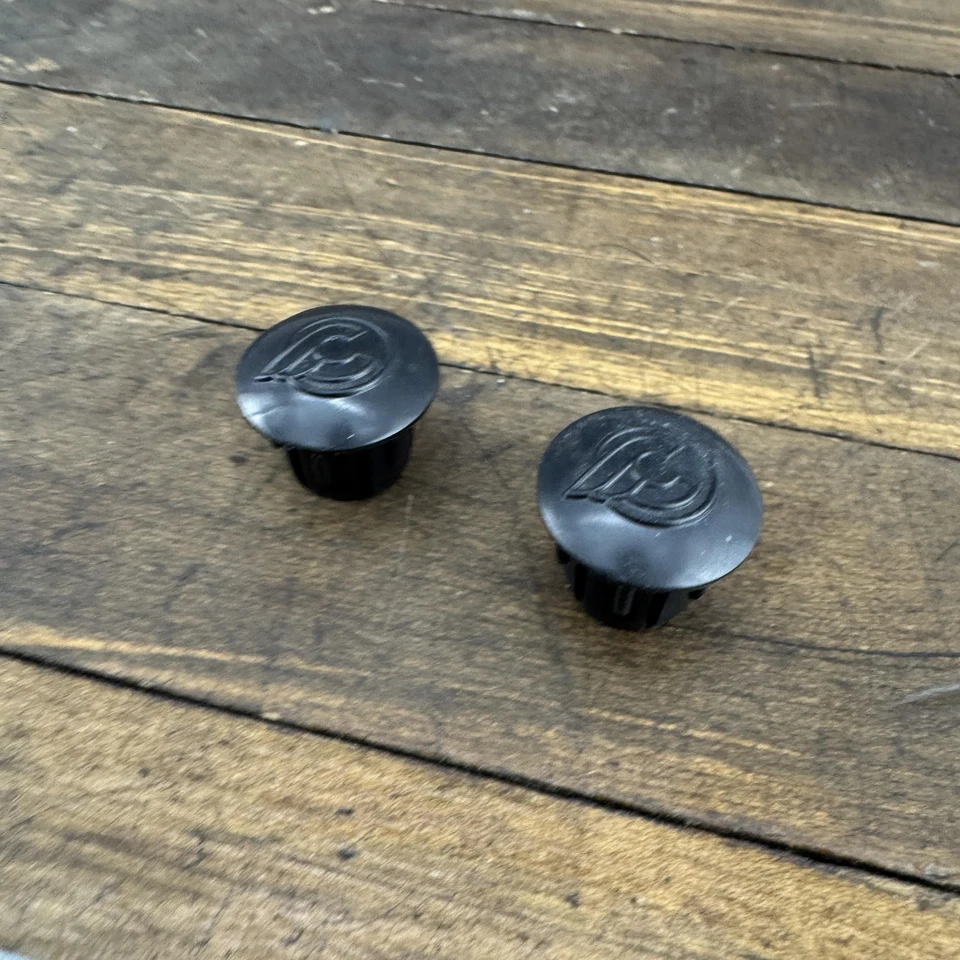 Vintage Cinelli Road Bike Handlebar End Plugs Drop Bar Caps Set 2 Plastic - Image 3 of 4