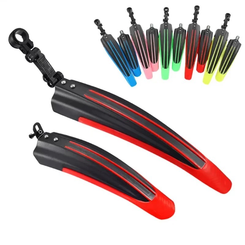 Set 2 pezzi parafanghi mountain bike MTB bicicletta parafango pneumatici anteriore posteriore UK foto 4