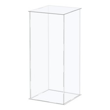 Acrylic Display Case Plastic Cube Storage Box Clear Assemble Showcase 21x16x41cm