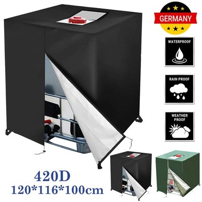 IBC CONTAINER ABDECKUNG UV-SCHUTZ FROSTSCHUTZ HÜLLE REGENWASSERTANK ABDECKPLANE