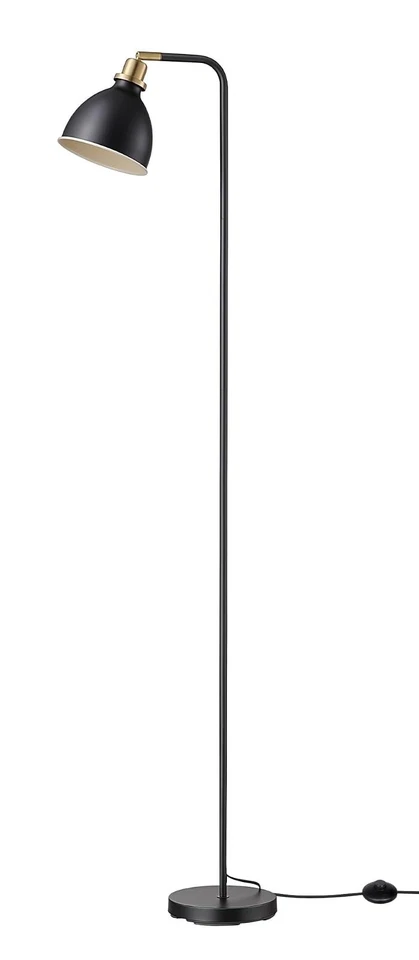 Lampadaire Industriel EDISHINE Noir avec Abat-jour Métal E27 - Photo 2/4