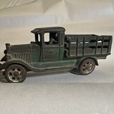 Vintage Cast Iron Stake Bed Toy Truck