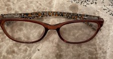 1 pr. Vintage Brown Readers Glasses w/ Leopard Print - 2.00 strength